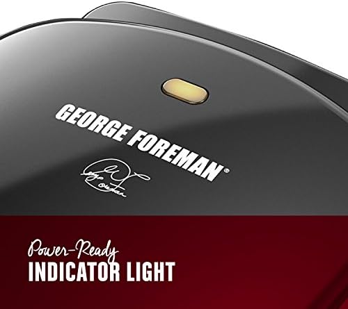 George Foreman 2-Serving Classic Plate Electric Indoor Grill and Panini Press, Black, Small Compact Size, GR10B - Image 3