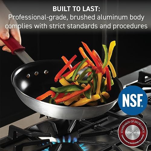 T-fal Professional VX3 Brushed Nonstick Fry Pan with Stainless Steel Handle 8.5Inch, Oven Broiler Safe 400F, Cookware, Pots and Pans, Skillet, Restaurant & Business Grade, Certified NSF and CBA, Black - Image 3