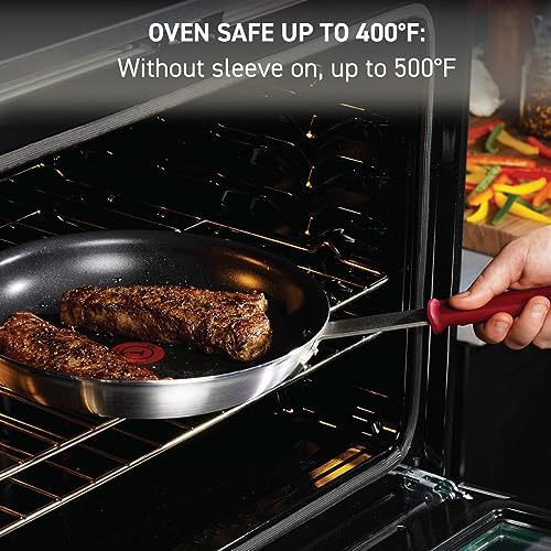 T-fal Professional VX3 Brushed Nonstick Fry Pan with Stainless Steel Handle 8.5Inch, Oven Broiler Safe 400F, Cookware, Pots and Pans, Skillet, Restaurant & Business Grade, Certified NSF and CBA, Black - Image 7