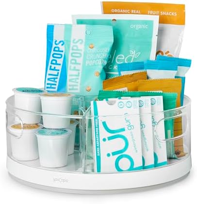 YouCopia Crazy Susan Lazy Susan Organizer, 3 BPA-Free Removable Clear Bins with Handles, Rotating Storage Turntable for Kitchen Cabinet, Pantry and Bathroom Organization - Image 2