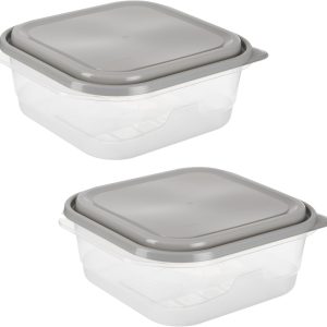 GoodCook EveryWare Extra Large Square Container 2 pack, Made Without BPA